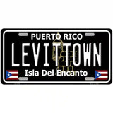 Levittown Puerto Rico Black Novelty Metal License Plate 12" x 6" (LP)