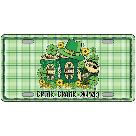 Drink Drank Drunk Novelty Metal License Plate LP-14462