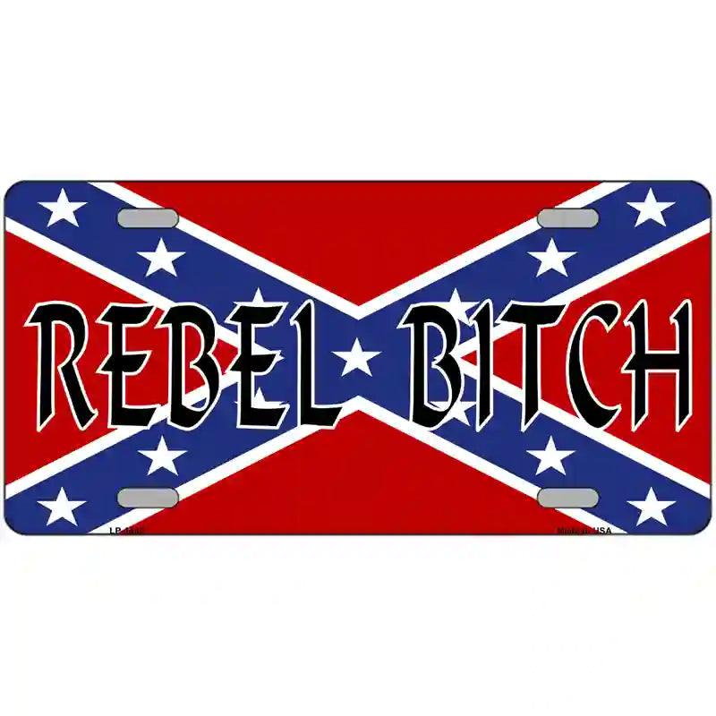 Rebel Bitch Metal Novelty License Plate 12" x 6" (LP)