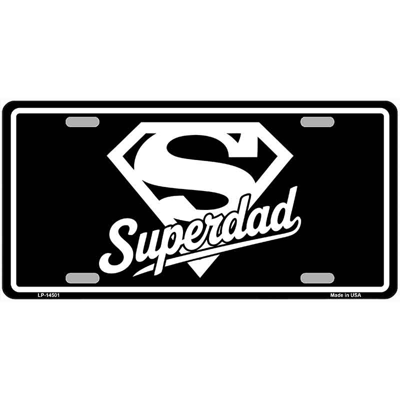 Superdad Novelty Metal License Plate LP-14501