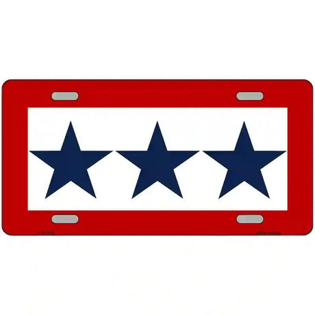 Blue Star Three Metal Novelty License Plate 12" x 6" (LP)