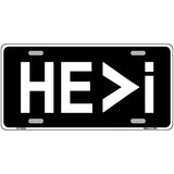 HE>i Novelty Metal License Plate LP-14526