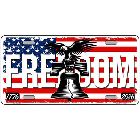 Freedom Liberty Bell Novelty Metal License Plate LP-14547 12" x 6" Automotive (LP)