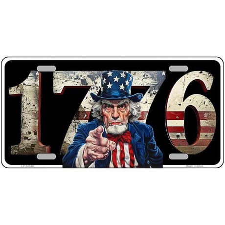 1776 Uncle Sam Novelty Metal License Plate LP-14548 12" x 6" Automotive (LP)