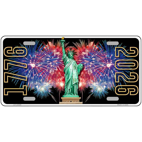 Lady Liberty Fireworks Novelty Metal License Plate LP-14549 12" x 6" Automotive (LP)