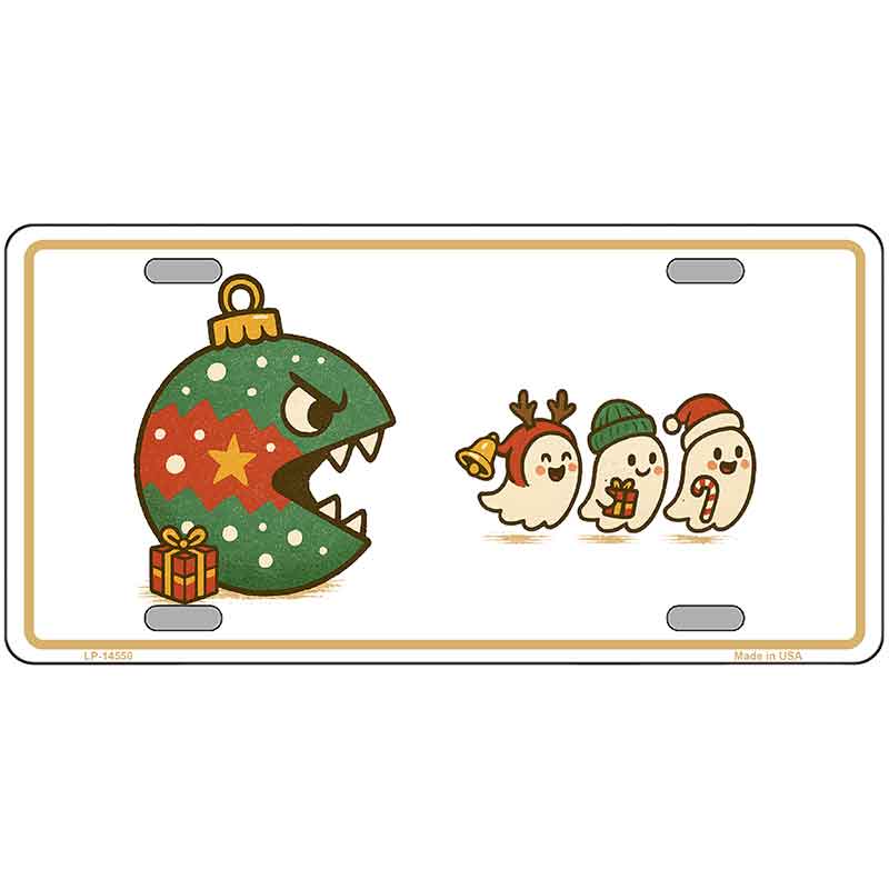 Ornament Monster and Ghosts Novelty Metal License Plate LP-14550