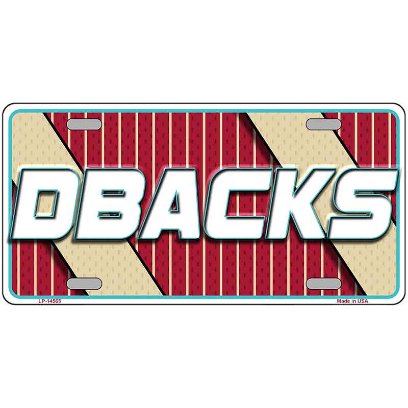 DBACKS Graphic Novelty Metal License Plate LP-14565