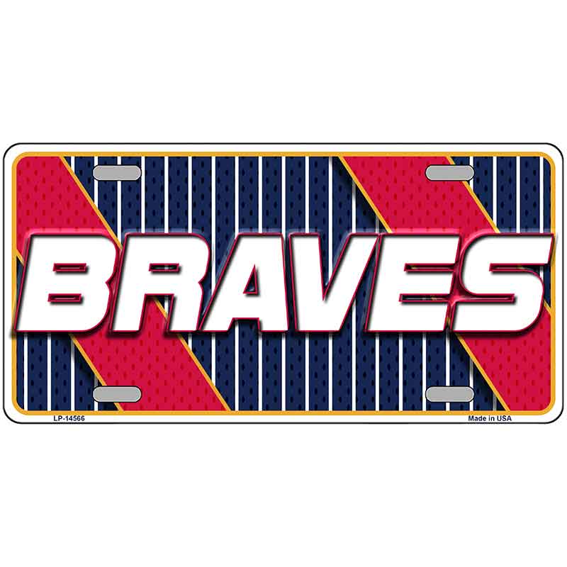 BRAVES Graphic Novelty Metal License Plate LP-14566