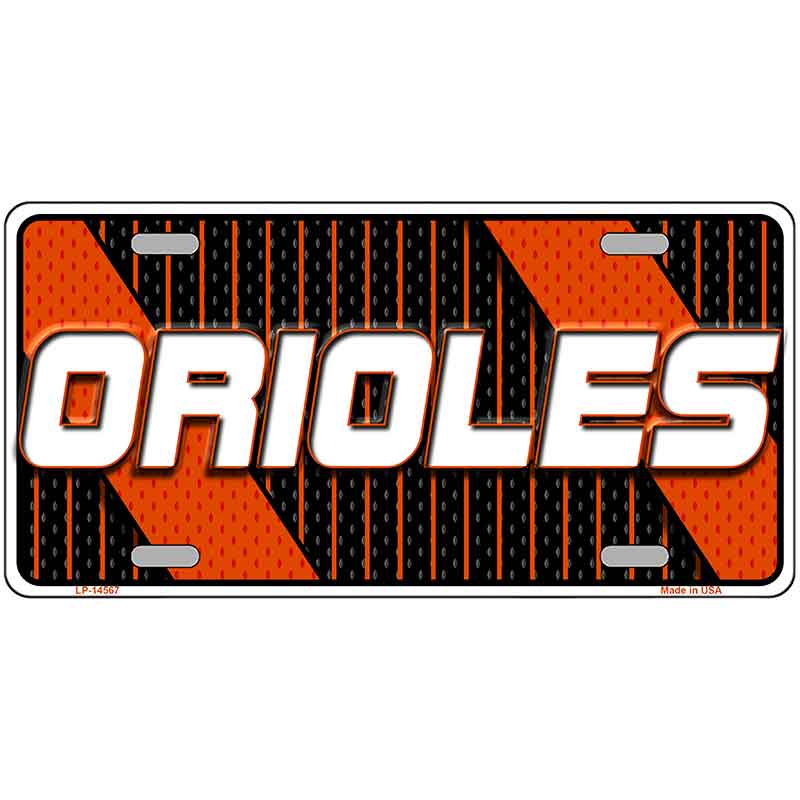 ORIOLES Graphic Novelty Metal License Plate LP-14567