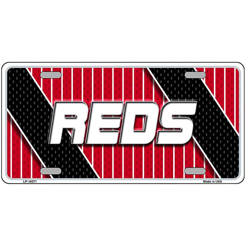 REDS Graphic Novelty Metal License Plate LP-14571