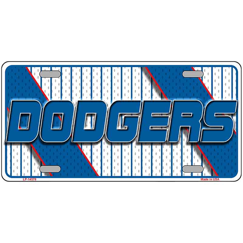 DODGERS Graphic Novelty Metal License Plate LP-14578