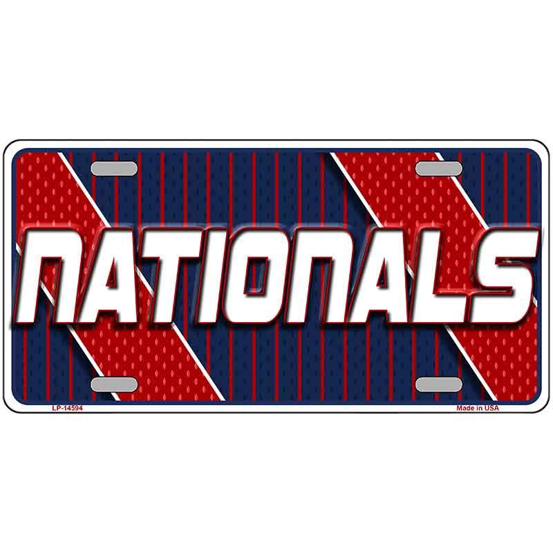 NATIONALS Graphic Novelty Metal License Plate LP-14594 12" x 6" Automotive (LP)