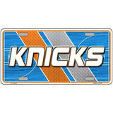 License plate with 'Knicks' text on a colorful background