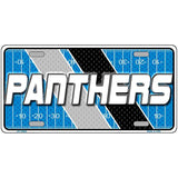 License plate with 'PANTHERS' text on a football field design