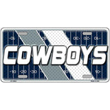 License plate with 'COWBOYS' text on a football field design
