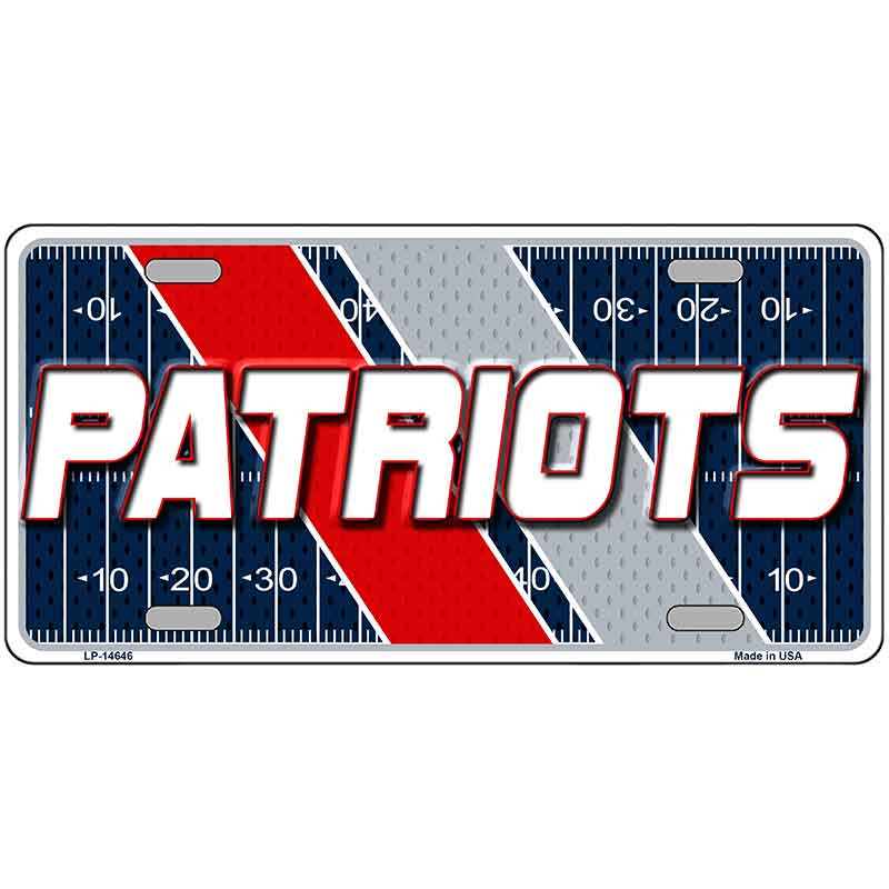 PATRIOTS Graphic Novelty Metal License Plate LP-14646