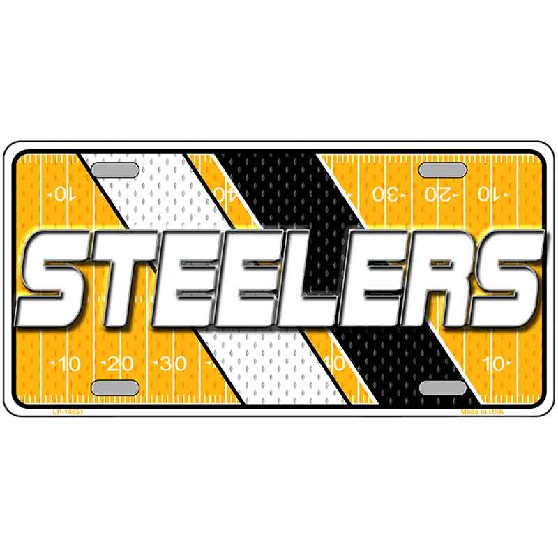 STEELERS Graphic Novelty Metal License Plate LP-14651