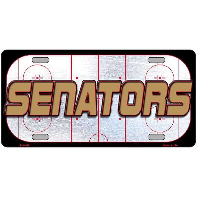 SENATORS Graphic Novelty Metal License Plate LP-14676 12" x 6" Automotive (LP)