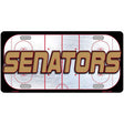 SENATORS Graphic Novelty Metal License Plate LP-14676 12" x 6" Automotive (LP)