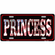 Princess Patriotic Metal Novelty License Plate 12" x 6" (LP)