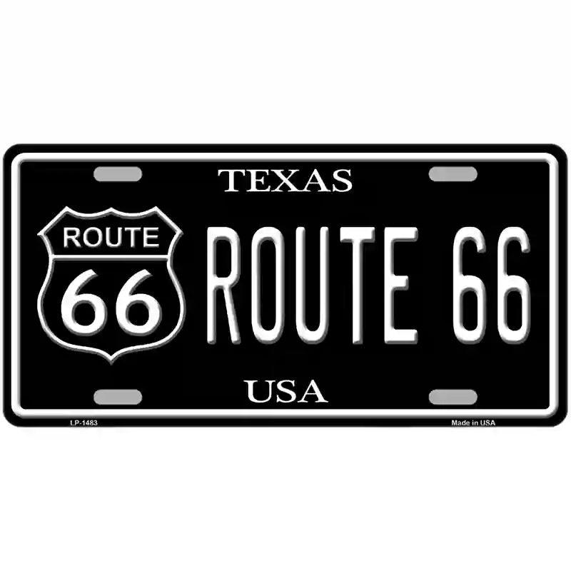 Route 66 Texas Metal Novelty License Plate 12" x 6" (LP)
