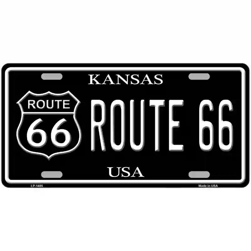 【ヴィンテージ】KANSAS’66 ナンバープレート Route 66 Kansas Auto Plate Decor | Smart Blonde