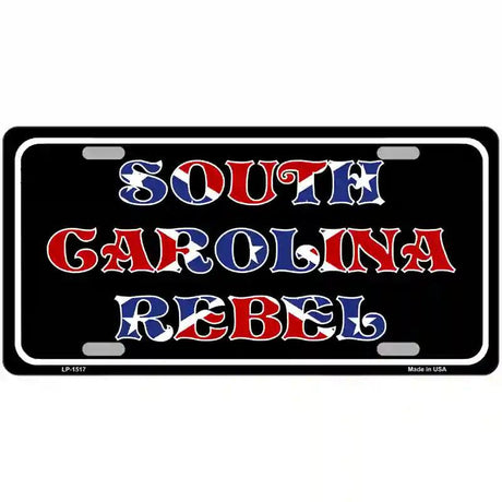 South Carolina Rebel Metal Novelty License Plate 12" x 6" (LP)