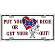 Heart In Dixie Metal Novelty License Plate 12" x 6" (LP)