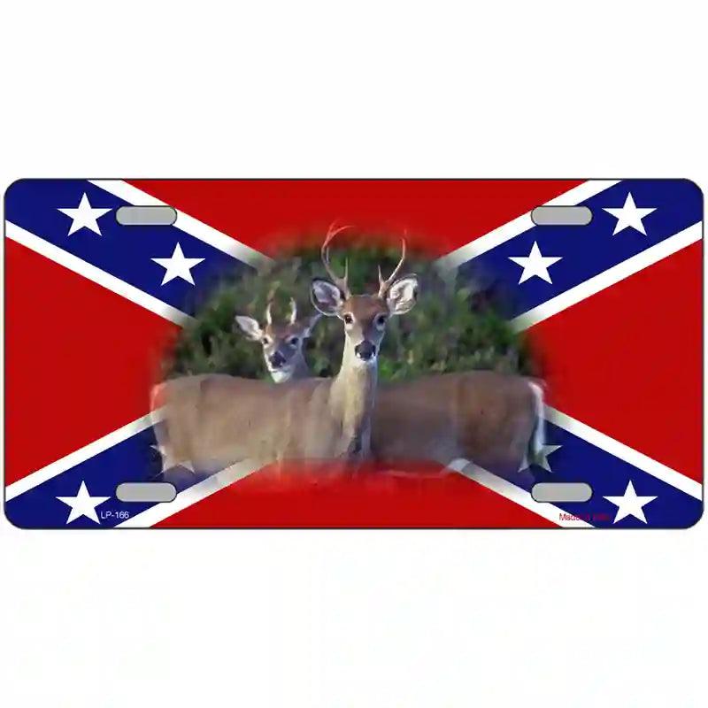Rebel Deer Metal Novelty License Plate 12" x 6" (LP)