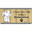 Pencil Sketch Dalmatian Metal Novelty License Plate 12" x 6" (LP)
