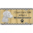 Pencil Sketch Weimaraner Metal Novelty License Plate 12" x 6" (LP)