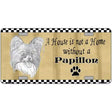 Pencil Sketch Papillon Metal Novelty License Plate 12" x 6" (LP)
