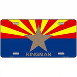 Kingman Arizona State Flag Metal Novelty License Plate 12" x 6" (LP)