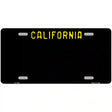 California Black Novelty State Metal License Plate 12" x 6" (LP)