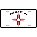 Zia Pueblo Flag Metal Novelty License Plate 12" x 6" (LP)