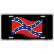 Confederate 3-D Flag Metal Novelty License Plate 12" x 6" (LP)