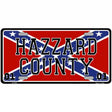 Hazard County Confederate Flag Metal Novelty License Plate 12" x 6" (LP)