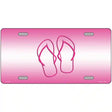 Flip Flops Pink Metal Novelty License Plate 12" x 6" (LP)