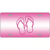 Flip Flops Pink Metal Novelty License Plate 12" x 6" (LP)