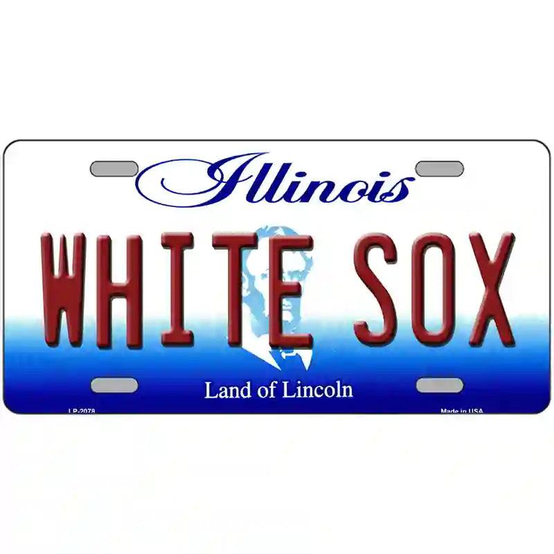 Whitesox Illinois Novelty State Metal License Plate 12" x 6" (LP)