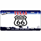 Route 66 Shield Texas Novelty Metal License Plate 12" x 6" (LP)