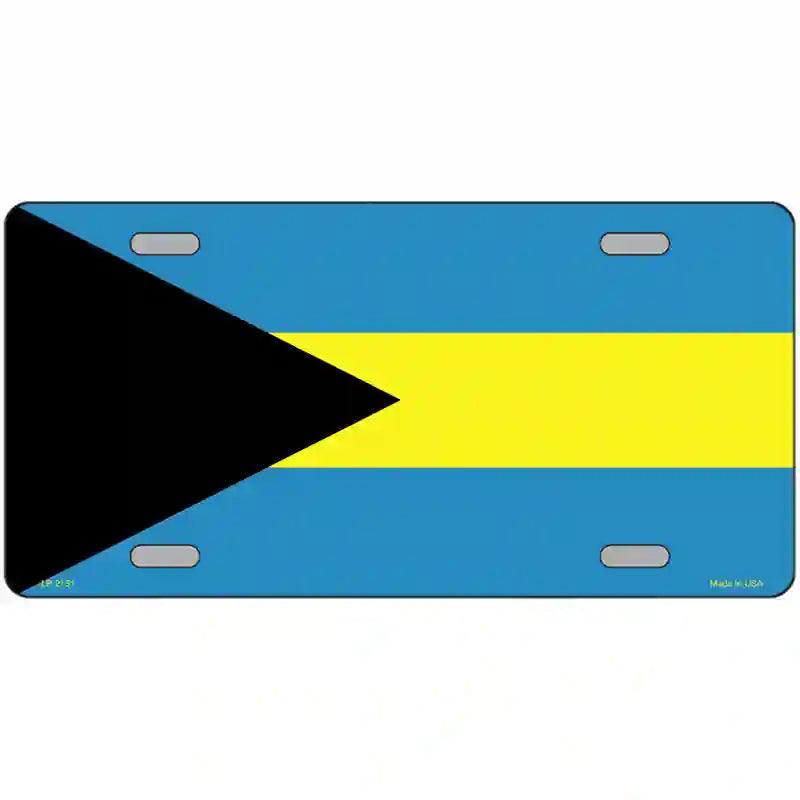Bahamas Flag Metal Novelty License Plate 12" x 6" (LP)
