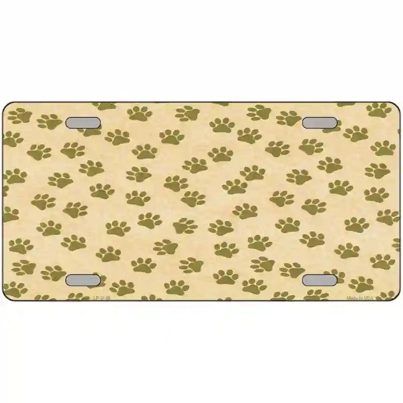 Paw s Metal Novelty License Plate 12" x 6" (LP)