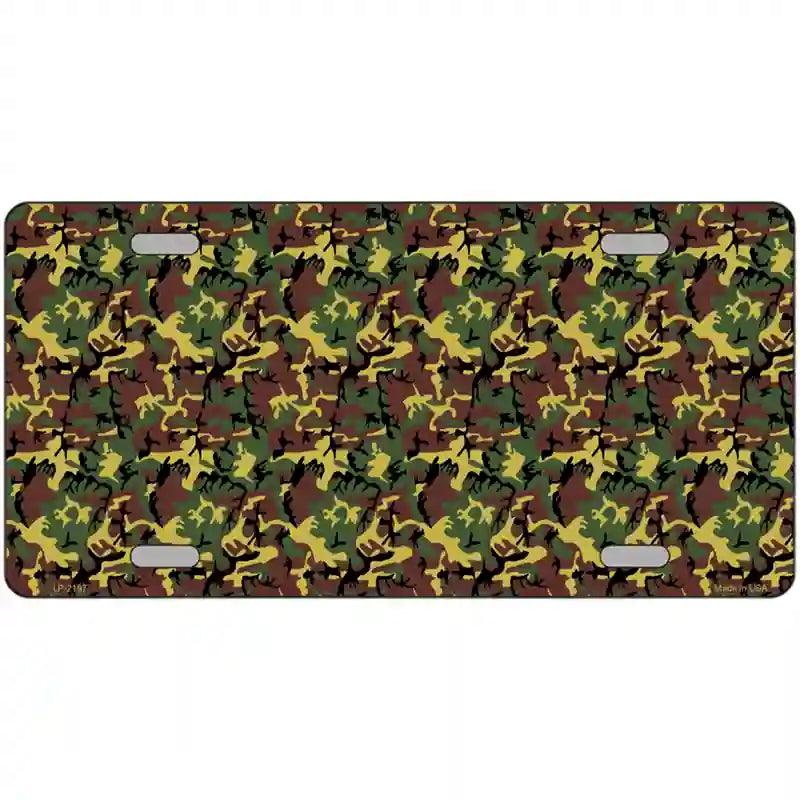 Camouflage Metal Novelty License Plate 12" x 6" (LP)