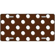 White Brown Polka DotsMetal Novelty License Plate 12" x 6" (LP)