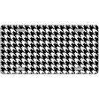 White Black Houndstooth Metal Novelty License Plate 12" x 6" (LP)