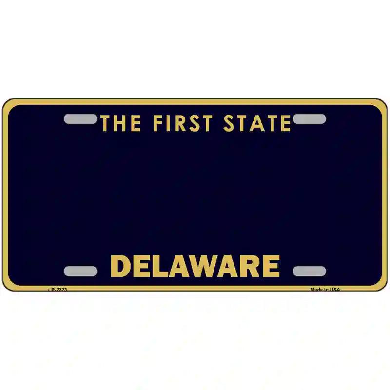 Delaware State Blank Novelty Metal License Plate 12" x 6" (LP)