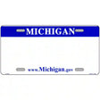 Michigan Blue Blank Novelty Metal License Plate 12" x 6" (LP)