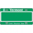 Vermont Novelty State Blank Metal License Plate 12" x 6" (LP)