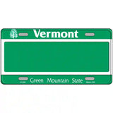 Vermont Novelty State Blank Metal License Plate 12" x 6" (LP)